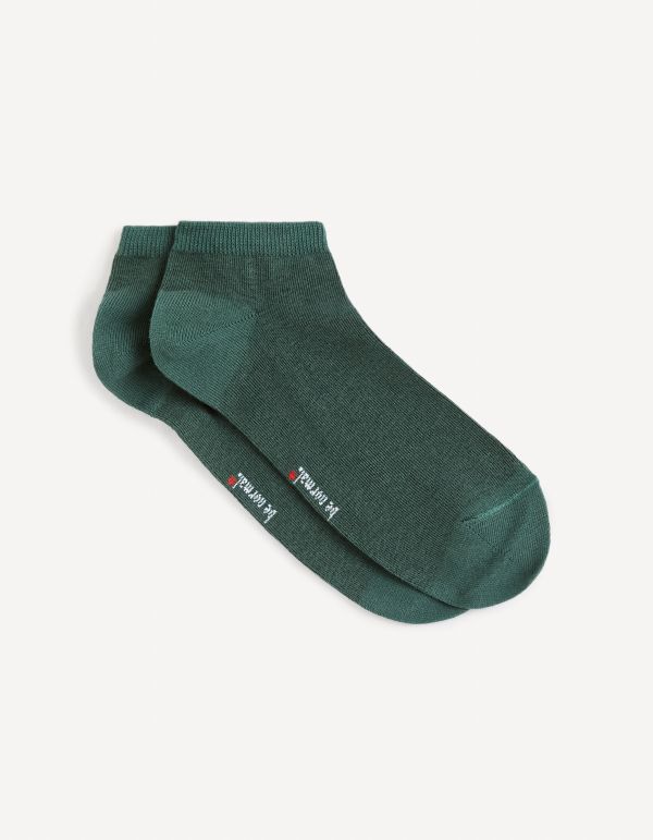 Chaussettes courtes coton - kaki