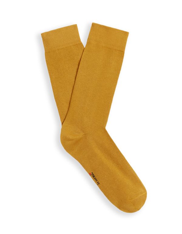 Chaussettes haute en coton stretch - jaune