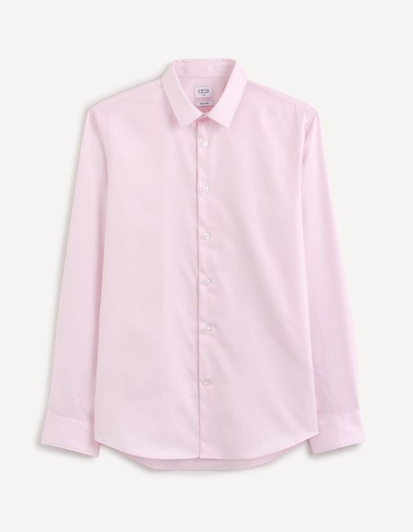 Chemise slim 100% coton oxford - rose