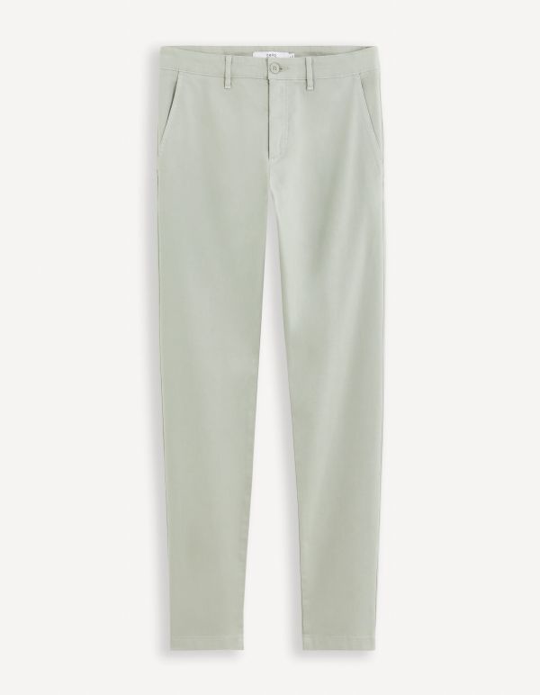 Pantalon chino slim - menthe