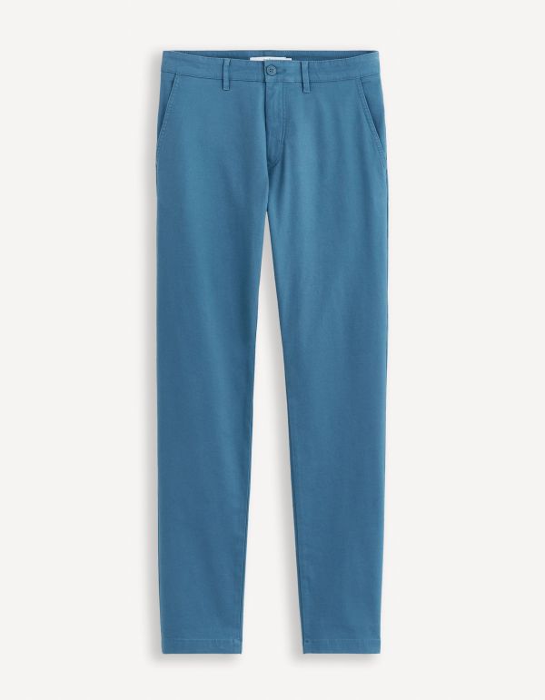 Pantalon chino slim - bleu
