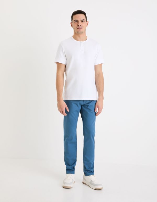 Pantalon chino slim - bleu