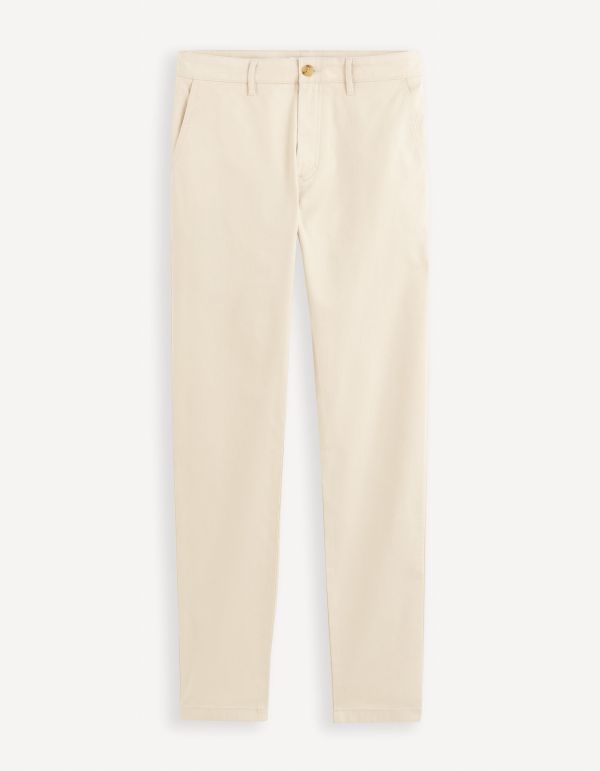 Pantalon chino slim  - beige