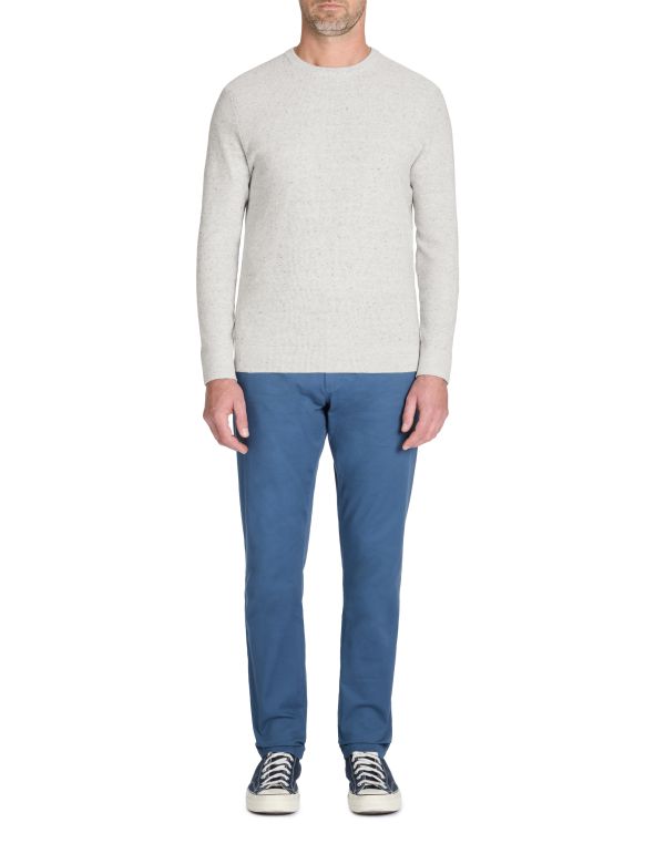 Pantalon chino slim coton stretch - bleu