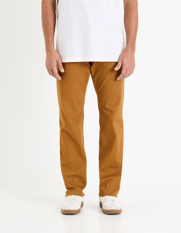 Pantalon chino straight - caramel