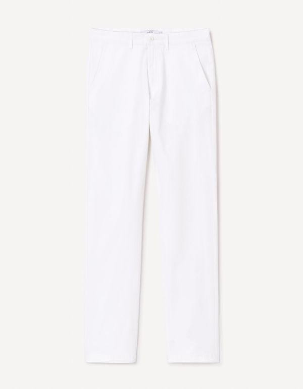Pantalon chino straight - blanc
