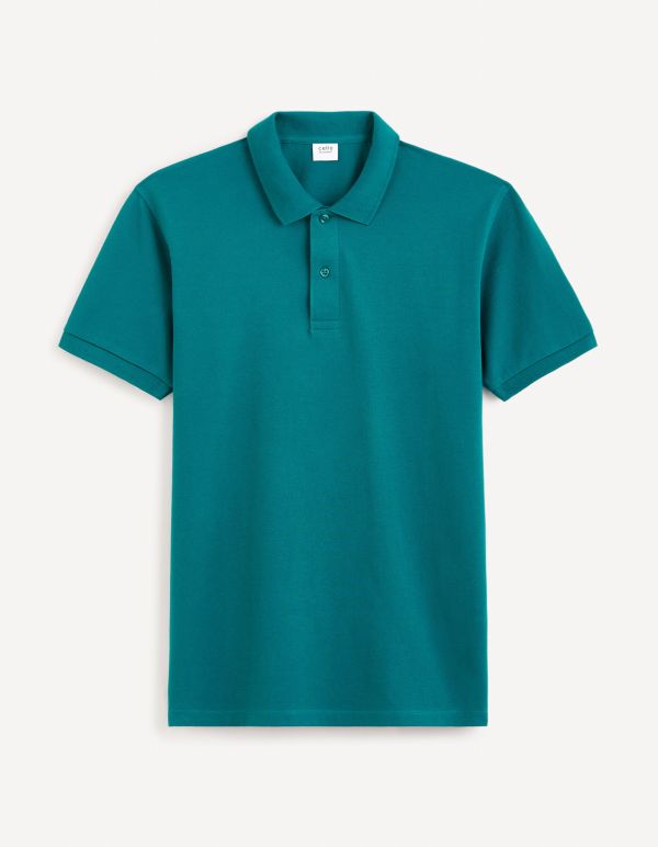 Polo piqué 100% coton - pétrole