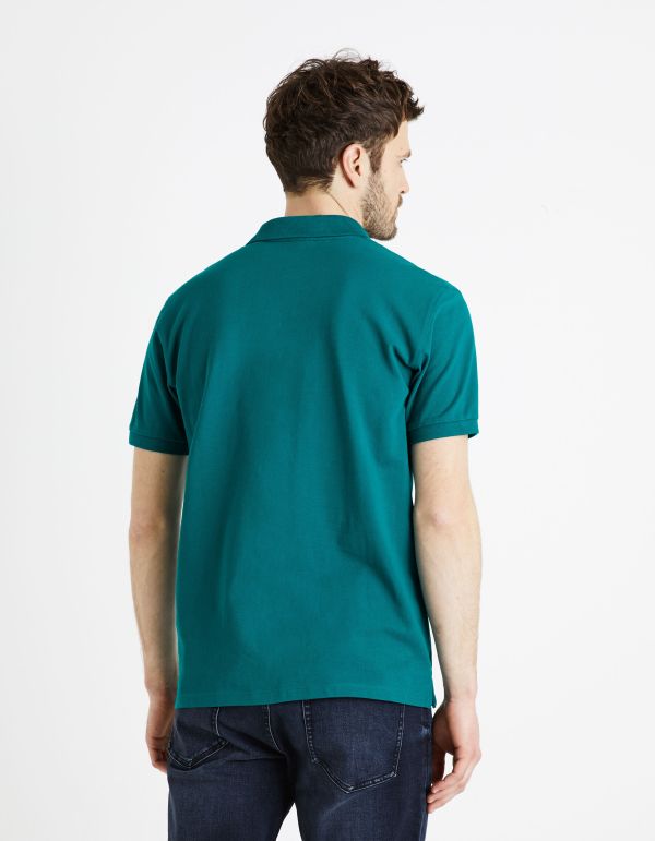 Polo piqué 100% coton - pétrole