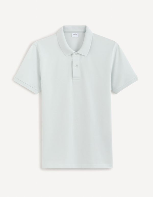 Polo piqué 100% coton - bleu clair