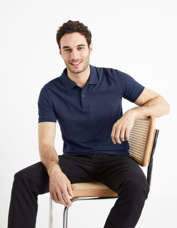 Polo piqué 100% coton - marine