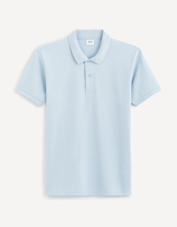 Polo piqué 100% coton - bleu