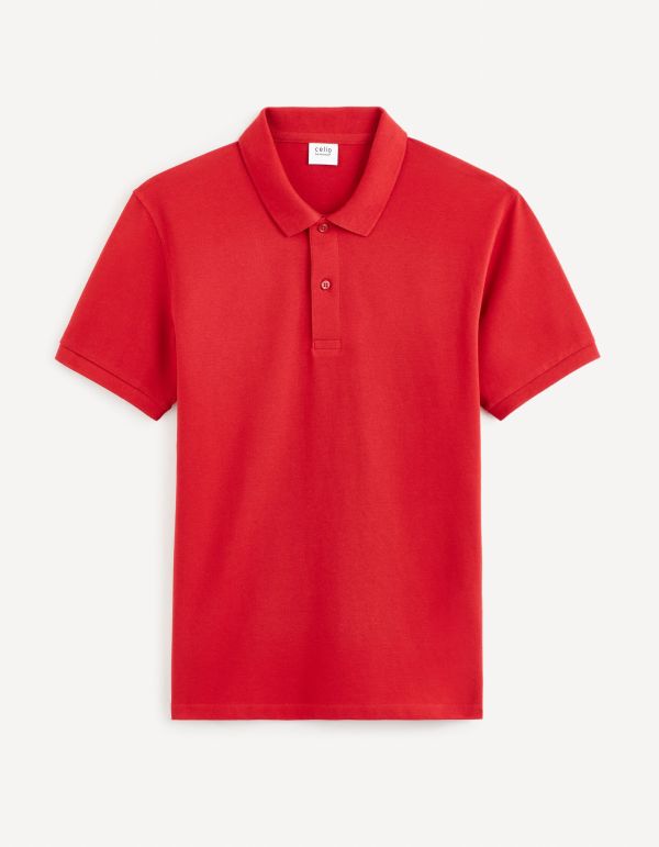Polo piqué 100% coton - rouge