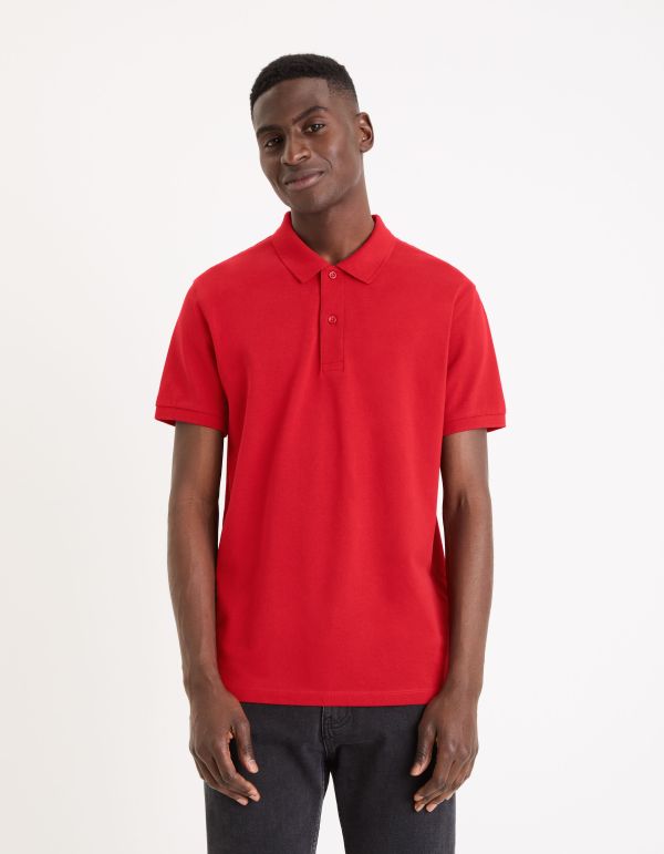Polo piqué 100% coton - rouge