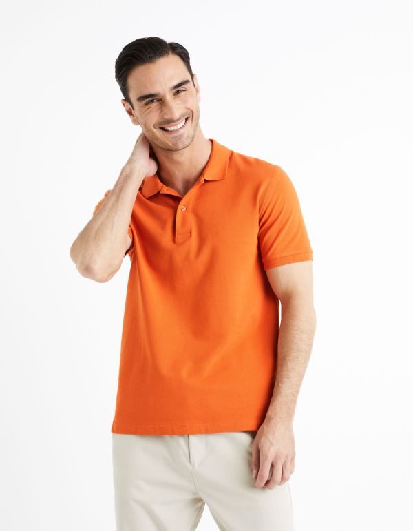 Polo piqué 100% coton - orange