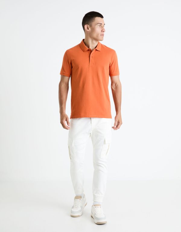 Polo piqué 100% coton - orange
