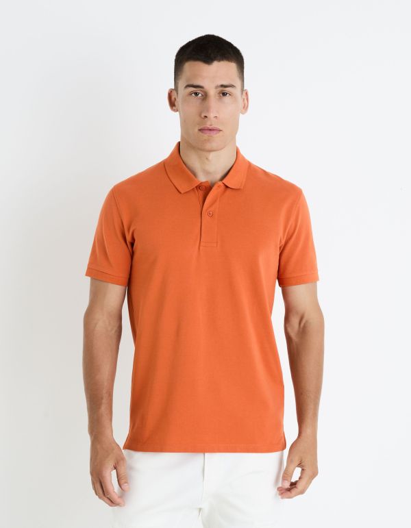 Polo piqué 100% coton - orange