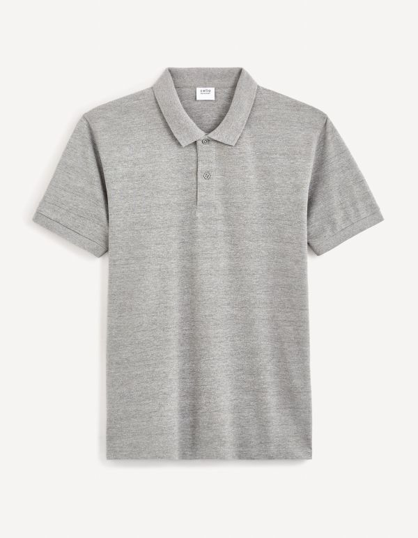 Polo piqué 100% coton - gris