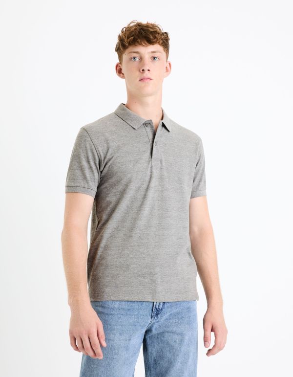 Polo piqué 100% coton - gris