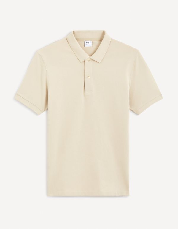Polo piqué 100% coton - beige