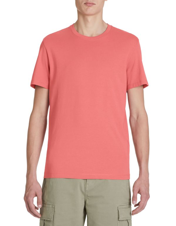 T-shirt col rond en coton - bois de rose