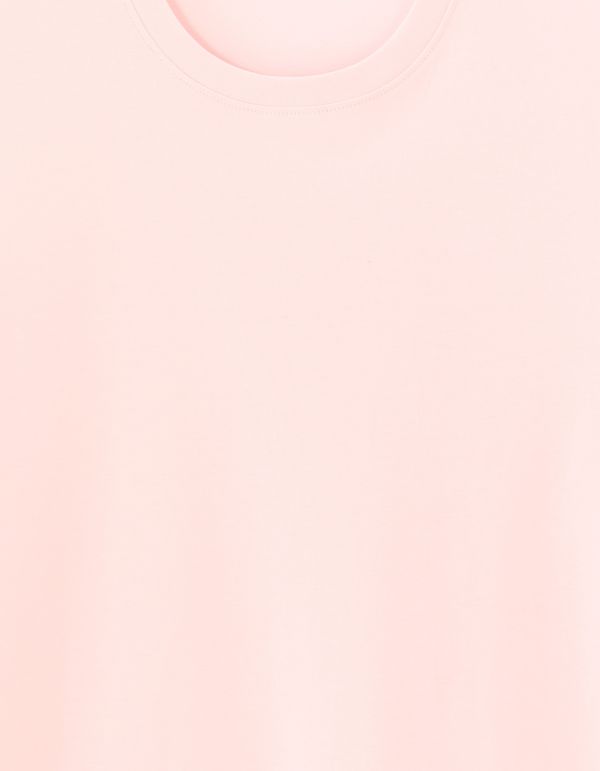 T-shirt regular col rond 100% coton - rose