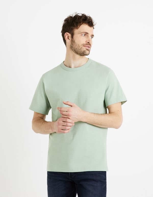 Essentiel - Le T-shirt boxy 100% coton - kaki