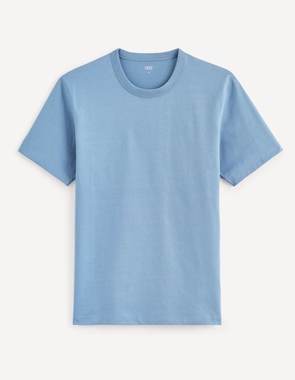 T-shirt boxy 100% coton - gris bleu