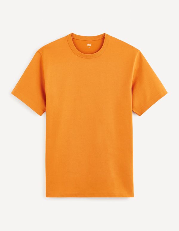 T-shirt boxy 100% coton - orange