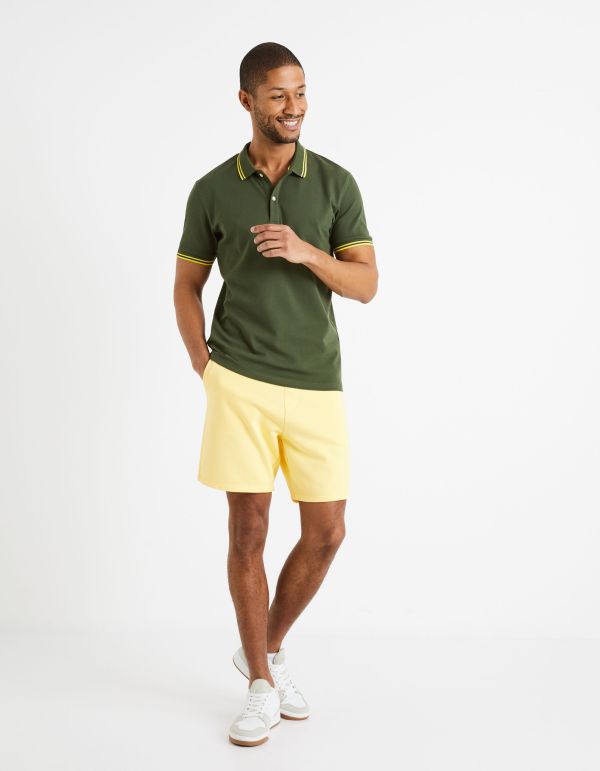 Bermuda 100% coton - jaune