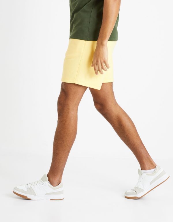Bermuda 100% coton - jaune