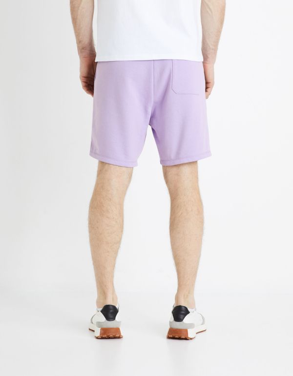 Bermuda 100% coton - mauve