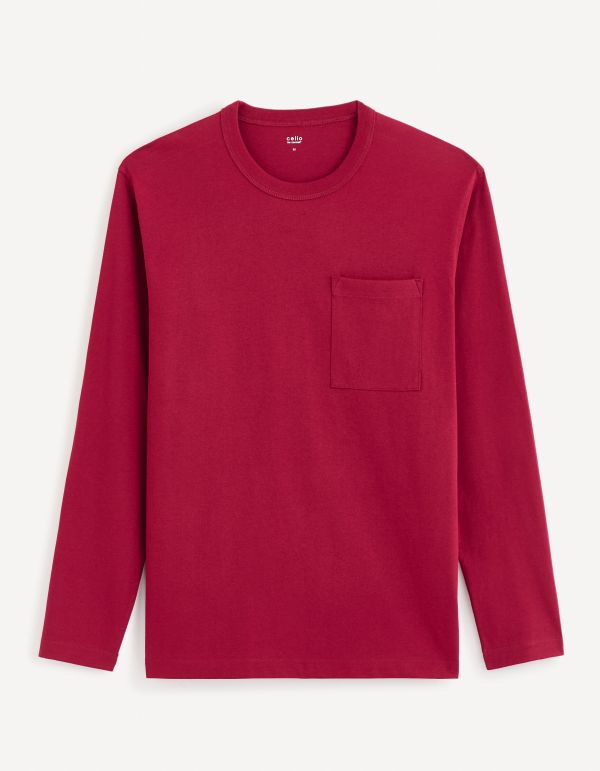 T-shirt col rond 100% coton - grenade