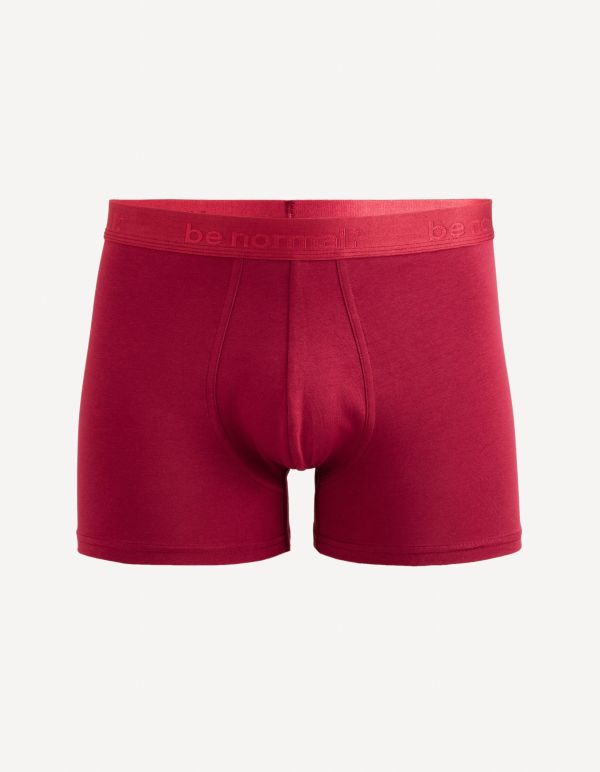 Boxer en coton stretch - bordeaux