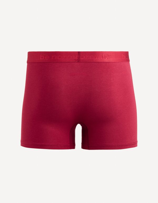 Boxer en coton stretch - bordeaux