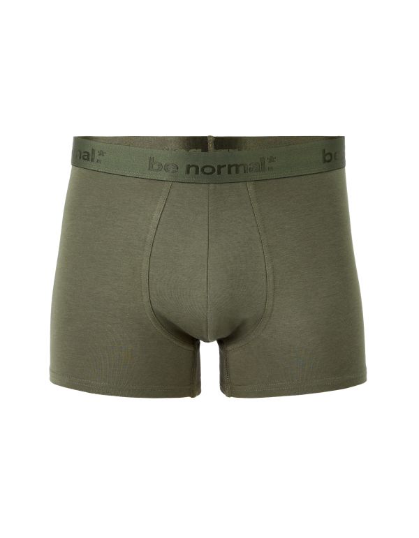 Boxer en coton stretch uni - kaki