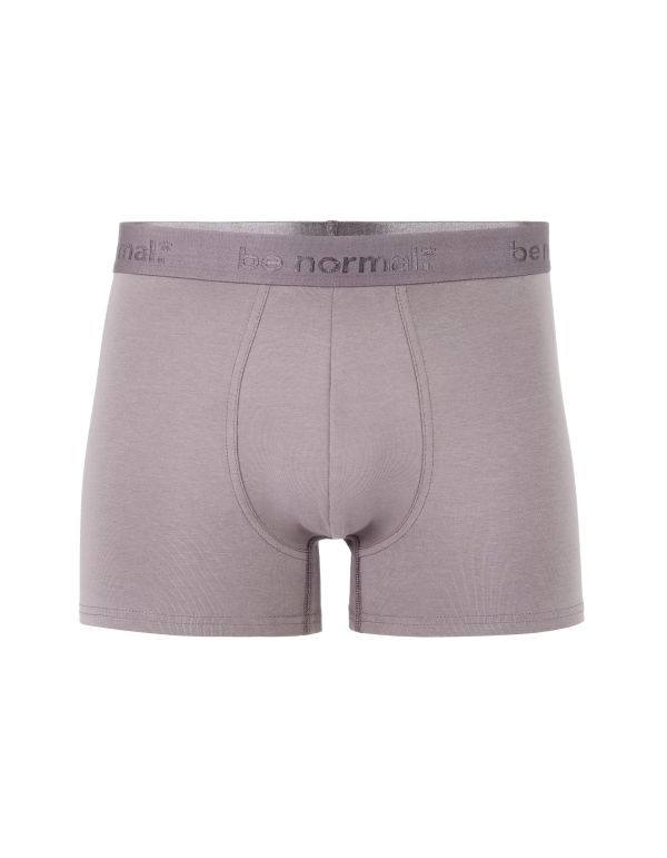 Boxer en coton stretch uni - gris