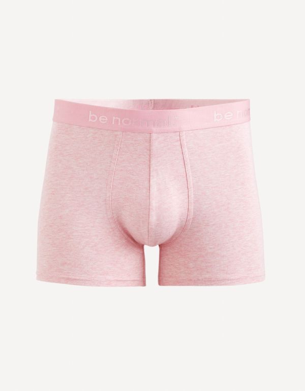 Boxer en coton stretch - rose