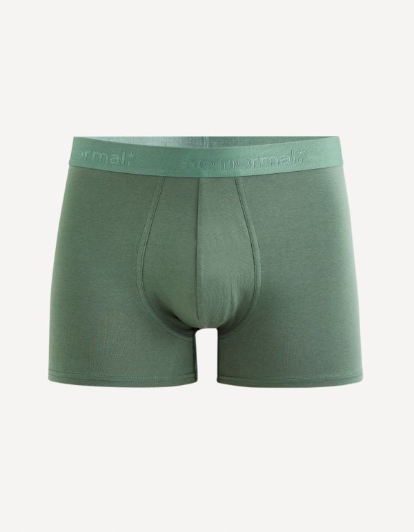 Boxer en coton stretch - vert de gris