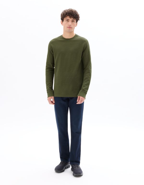 Jean C.35 straight stretch maille 3 longueurs - marine