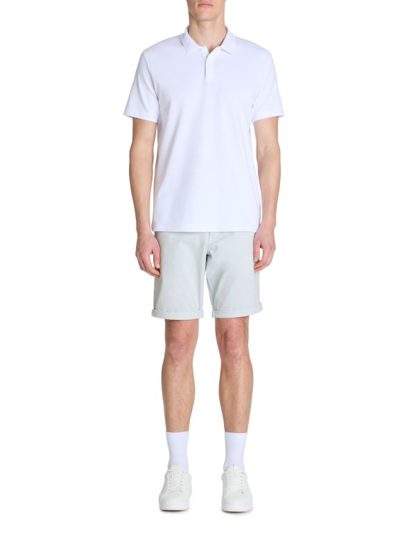 Bermuda chino en coton stretch - bleu clair