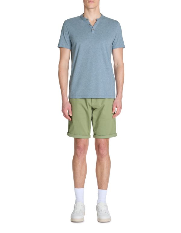 Bermuda chino en coton stretch - vert clair