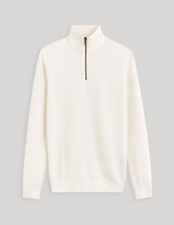 Pull col camionneur 100% coton - beige