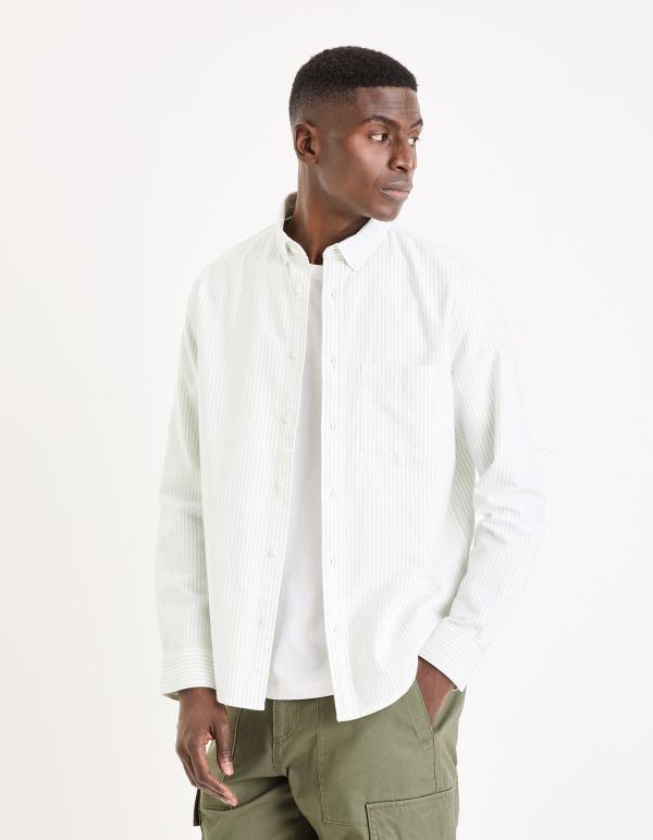 Chemise regular 100% coton oxford - vert clair