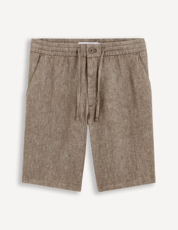 Short 24h 100% lin - marron