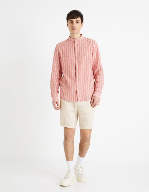 Bermuda 100% lin - beige