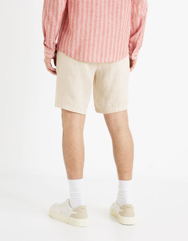 Bermuda 100% lin - beige