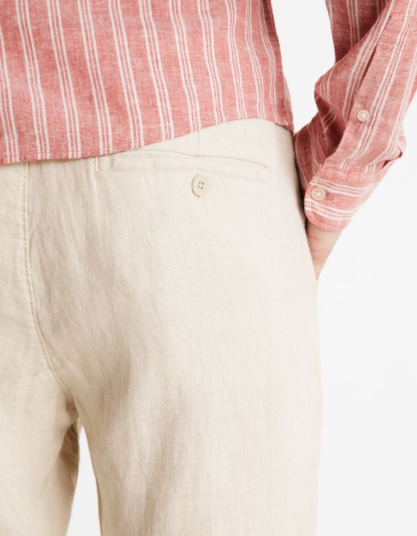 Bermuda 100% lin - beige