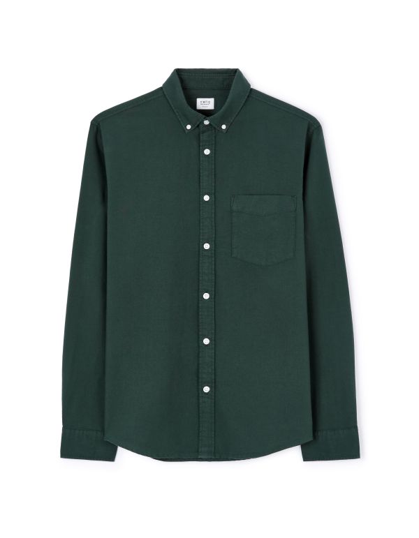 Chemise regular oxford 100% coton - vert