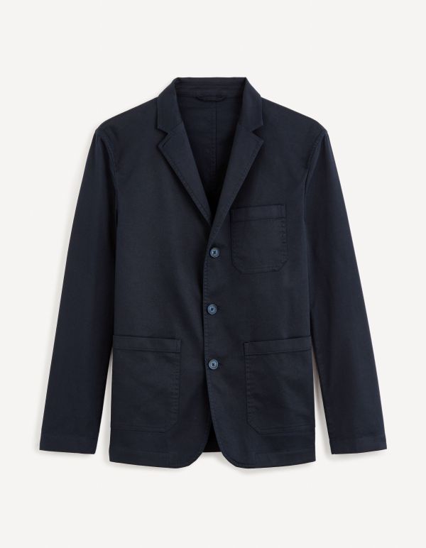 Blazer 3 boutons lavable - marine