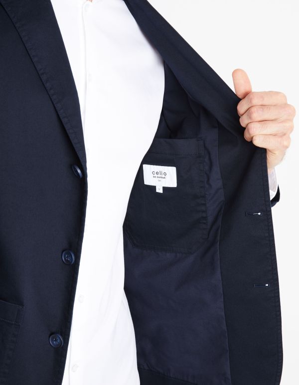 Blazer 3 boutons lavable - marine